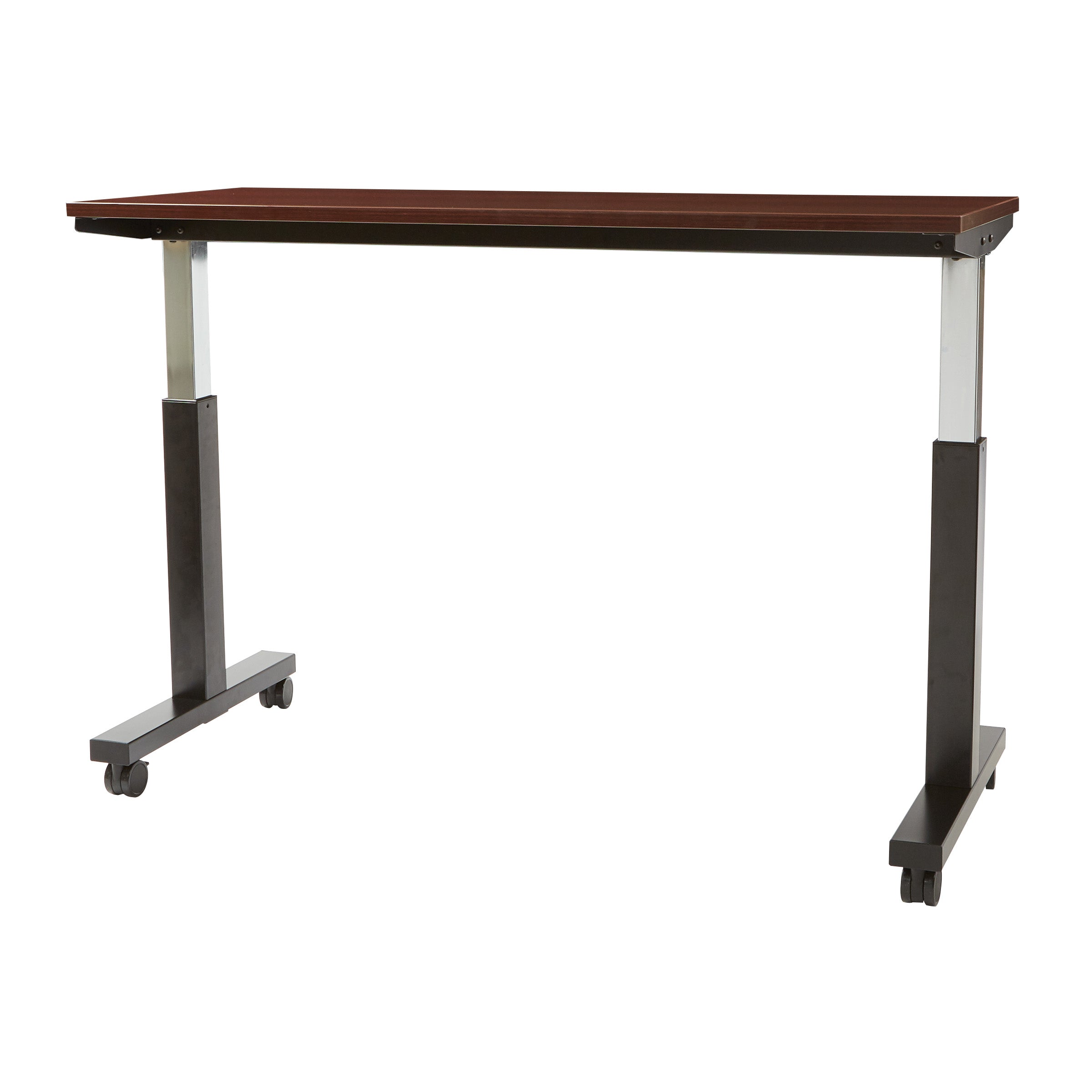 ADJ TBL 2/CTNS MAH TOP/BLK BASE 60X24 KD